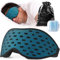 Umisleep Atmungsaktive 3D Schlafmaske für Seitenschläfer, Bequeme, Leichte Schlafbrille für Herren Frauen, mit Aufbewahrungstasche & Ohropax für Flugzeug, Reise, Büro, Blaue