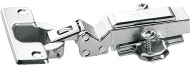 Hettich Intermat 9944 Eckscharnier, Topfscharnier 125° für Eckschränke und vorliegende Türen, Korpuswinkel -45°, ø 35 mm, Kröpfung 10 mm, Stahl vernickelt 9125530