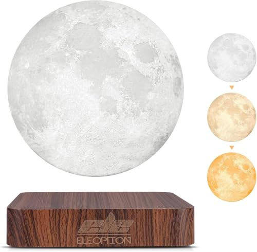TOPCHANCES Mondlampe,2023 Upgraded 3D-Schwebender Mond Lampe,3 Farbverlauf Einstellbare LED-Lampe Nachttischlampe Touch Dimmbar Wiederaufladbare Dekorative Lampe Geeignet Zum Verschenken14cm