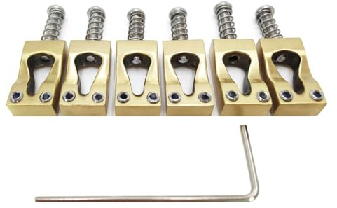 Lbvzxkad 10.8mm Electric Guitar Gourd Bridge Brass Bridge Vibrato Bridge Saddle Vibrato Bridge Guitar Saddle Coppery