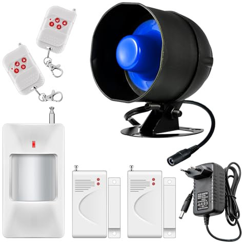 Fuers Alarmanlage Haus Alarmanlage Wohnung 115dB Alarmanlage Wohnmobil 7-teiliges Set Tür Alarmanlage Garage Fenster Alarmanlage Türkontakt Alarm Sicherheitssystem für Haus