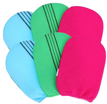 Peelinghandschuhe 6 Stück aus Pflanzenfaser für Damen und Herren
