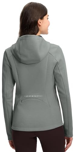 Pioneer Camp Fahrradjacke Damen Fleece Gefüttert Fleecejacke Warm | Winddicht und Atmungsaktiv Outdoor Übergangsjacke mit Kapuze Softshelljacke für Fahrrad, Laufen und Freizeit