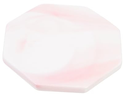 Rosa Nagelkunst Palette aus Keramik für Farbmischen und Fotos | Marmoroptik, Schlichtes Design, für Nagelstudio und Büro, zum Präsentieren Künstlicher Nägel