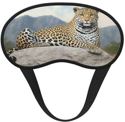 Eine Leoparden-Schlafmaske, weich und bequem für Männer und Frauen, bequeme Schlafmaske
