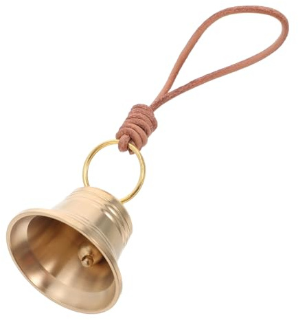 Alipis Hängende Messingglocke Für Tür Vintage-Design Handgefertigt Natürlicher Klang Robustes Kupfermaterial Einfache Installation Ohne Werkzeug