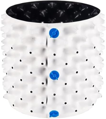 POSH AIR Atmungsaktiver Weiß Pflanztopf 16 L mit profilierten Wänden | Fördert gesundes Wurzelwachstum | Ideal für Haus und Garten | Der Durchmesser 30 cm Die Höhe 25 cm