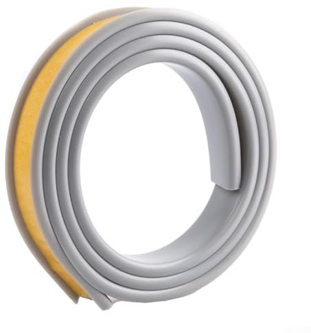 Niceminiwall 2M Self-U-Shaped Furniture Edge Banding Strip, Flexible TPE Edge Protector for for Cabinets, Tables, Shelves, DIY Home Improvement, Wood, Plywood, Metal(Gray)