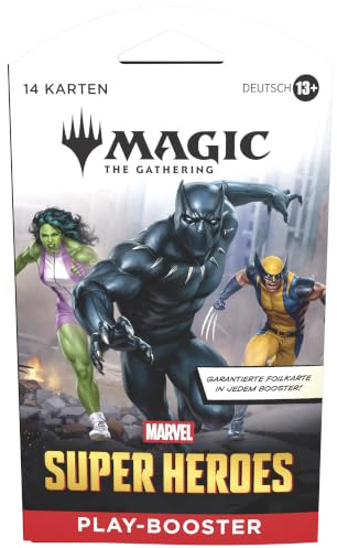Magic: The Gathering | Marvel Super Heroes Play-Booster-Display | Sammelkartenspiel (Deutsche Version)