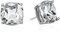 Kate Spade New York kleine quadratische Bolzen, klar/Silber
