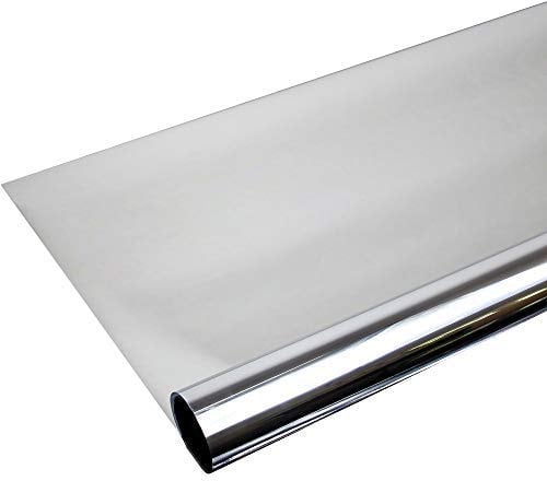 TipTopCarbon 6,57€/m² Fenster Spiegelfolie 400 x 152cm Silber Tönungsfolie Sonnenschutz Fensterfolie Spion Folie Hitzeschutzfolie
