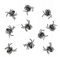 PartyDeco Spinnen Deko 3x3cm 10 Stück - Plastikspinne Dekoration Halloween Fasching - lustiger Scherzartikel Kinder // Plastik Spinnen, Schwarz, 10 STK., ca. 2cm - Schwarz