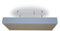 Manufactur Schaumstoffe Wegerich Deckensegel Bass Absorber Akustik Schaum mit Dekor-Kante aus BASOTECT® lichtgrau DIN4102 Maße: 100 x 50 x 10cm mit Edelstahl-Halterung