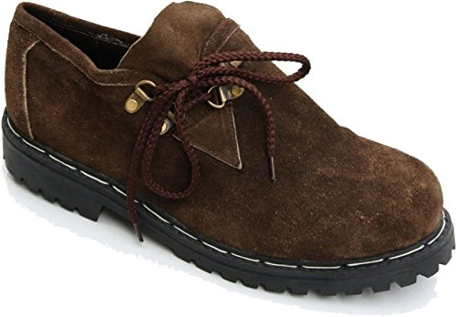 Trachtenschuhe aus echtem Leder Haferlschuhe Herren Dunkelbraun Gr. 41-46