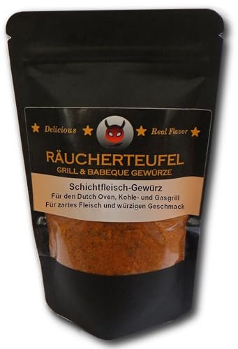 Räucherteufel Schichtfleisch-Gewürz 90g, Grill Gewürz, Gewürzmischung, Barbecue Rub, BBQ-Marinade