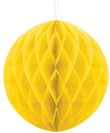 Unbekannt Wabenball 1 STK Ø 20 cm - Pompoms Wabenbälle Deckendeko Hängedeko Honeycombs (Gelb)