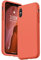 SURPHY iPhone X Case, Liquid Silicone Gel Rubber Shockproof Case with Soft Microfiber Cloth Lining Cushion for 5.8 iPhone XS/X - Coral