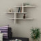 Hocuspicus Hocus Picus | Leo Holz Bücherregal mit 3 Etagen | Moderner Wand Bücherschrank, Schweberegal für Wohnzimmer, Büro, Arbeitszimmer, Badezimmer | einfache Montage | 123 x 80 x 22 cm | Weiß