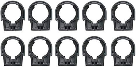 well2wellness® PVC Rohrschelle schwarz - 50 mm - 10 Stück (200202-2)