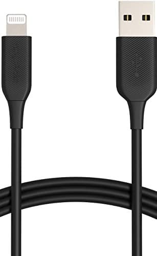 Amazon Basics - Cavo di ricarica Lightning-USB-A, serie Advanced, certificato MFi, per iPhone, nero, 0.9 m