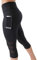 OBEEII Damen Sport Leggings 3/4 Yogahose Sporthose Laufhose Training Tights mit Handytasche