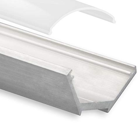 Led-Gigant LED Aluminium Eckprofil P25 Fulu 2m nkl. Abdeckung Opal LED Alu Eckprofil IP20 für Led Streifen