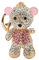 Porte-clés ours mignon, porte-clés en strass animal, pendentif de charme beau porte-clés Bling accessoires pour fille femmes sac à main décoration de sac