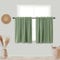 KOUFALL Cortinas Cortas para Ventana de baño, Cortinas Opacas de Color Verde Salvia para Cocina, 24 Pulgadas de Largo, Juego de 2 Paneles