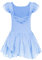 Arshiner Ballettkleidung Mädchen Ballettkleid Blau Kinder Balletttrikot Kurzarm Tanzkleid Baumwolle Tanzbody mit Chiffon Rock Tütü 7-8 Jahre