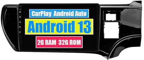 RoverOne Autoradio Navigationsgerät mit Bildschirm für Toyota Aqua 2011 2012 2013 2014 2015 2016 2017 Rechts CarPlay Android Auto Multimedia Player GPS Navigation Touchscreen Bluetooth WiFi