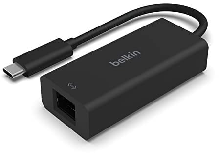 Belkin USB-C auf 2,5-Gb-Ethernet-Adapter, USB-IF-zertifizierter Thunderbolt 3 und 4/USB-C-LAN-Netzwerk-Adapter, kompatibel mit MacBook Pro/Air, iPad Pro, XPS, Surface und Anderen USB-C-Geräten