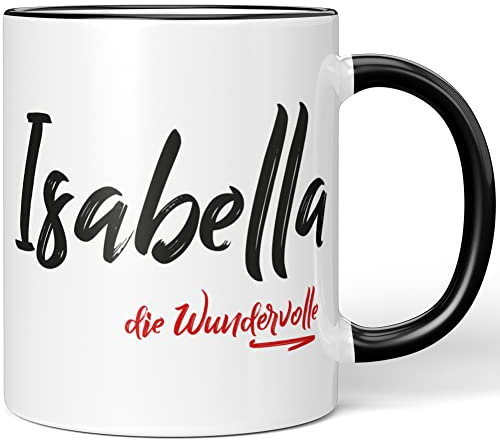JUNIWORDS Tasse, Isabella, die Wundervolle, Schwarz (5246248)