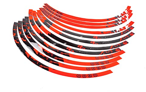 Felgenaufkleber 13 Stage6 rot / schwarz