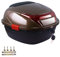 Heckbox, Motorrad-Heckbox, Helm, Gepäckaufbewahrung, Topcase, große Kapazität, universell für Elektromobile(Large-Braun)