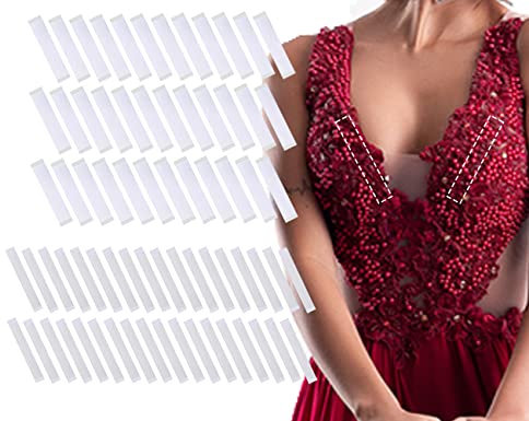 ZoeTekway 72 Stück Dursichtige Unterwäsche Klebeband Fashion Tape Doppelseitig Transparent Brust Tape Body Tape für Kleider
