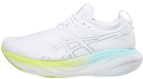 Asics Damen Gel-Nimbus 25 Running, Weiß/reines Silber, 43.5 EU