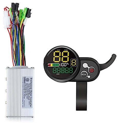 Ezweiji Controller Motore Brushless, 36V-48V 350W Display LCD Impermeabile Kit Controller Scooter Bicicletta Elettrica Per Bicicletta Elettrica Scooter Velocità Parte Intelligente Doppio Motore