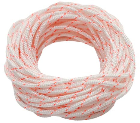 3.0mm Cordon De Traction De Corde De Démarrage à Rappel De 10 Mètres, Tondeuse à Gazon Pour Stihl Tronçonneuse,Cordon De Traction Pour Husqvarna Tronçonneuse,Corde De Recul(3,0 Mm-Rouge-10 M)