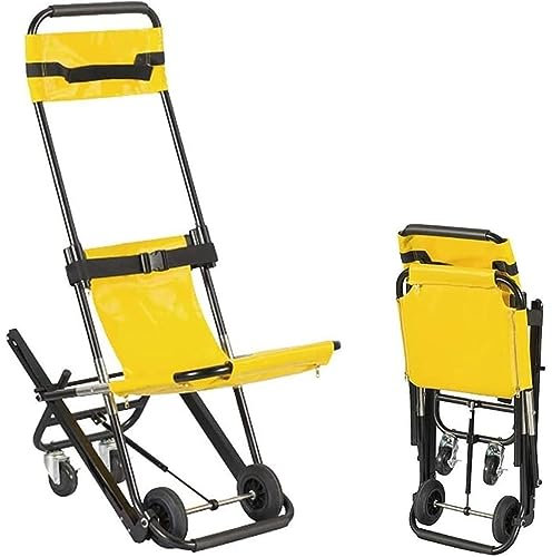 GEJLELDS Silla de Ambulancia de Emergencia Plegable - Silla Salvaescaleras Scalera Sube la Silla de Ruedas Ancianos Portátiles Tripulados Plegables Subiendo y Bajando Escaleras Silla de Ruedas