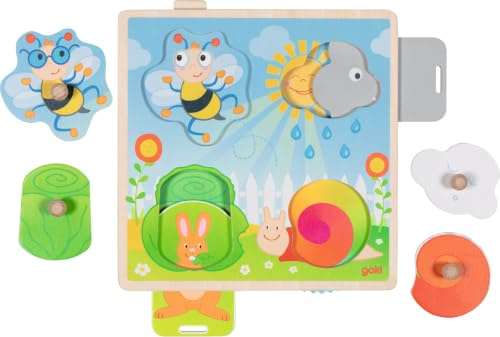 goki Hintergrundbildpuzzle Im Garten 21,8 x 22,5 x 2,8 cm, Holz, 4 Teile, per Stück