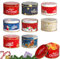 8Pcs Mini lattine per biscotti di Natale, Barattolo natalizio con coperchio, mini barattolo con coperchio, set regalo natalizio, barattolo per feste natalizie, barattolo per spezie fai da te
