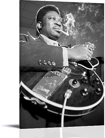 ENILSA B.B. King Poster, Young Blues Boy, Singer, Guitarist, Blues Musician Poster Dekorative Malerei Leinwand Wandkunst Wohnzimmer Poster Schlafzimmer Malerei 08x12inch(20x30cm)