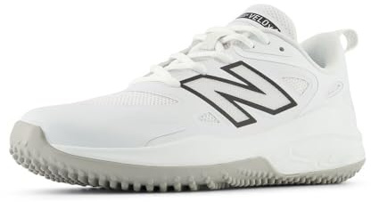 New Balance Women's Fresh Foam Velo V4 Turf-Trainer Softball Shoe, White/Black, 5.5 M