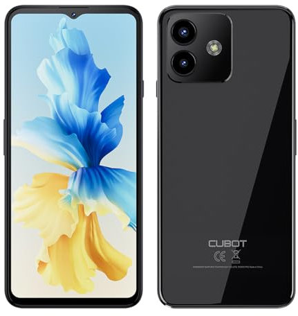 Cubot Note 40 – 6,5-Zoll-HD+-90-Hz-Smartphone, 6 GB und 256 GB, 50 MP Dual-Kamera, 5200 mAh Akku, Android 13, OctaCore-Prozessor, Schwarz