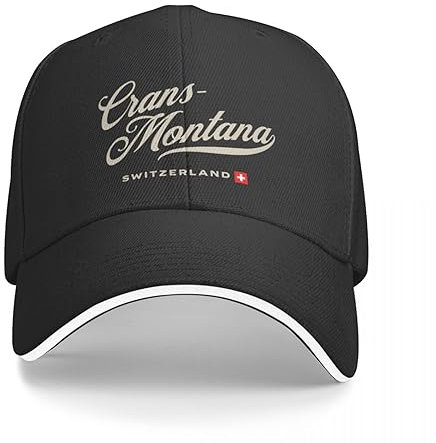 ZAMASS Basecap Crans Montana Schweiz Vintage Wappen mit Schweizer Flagge Mütze Baseballmütze Golfmütze Wandermütze Herrenmütze Damen Geschenk