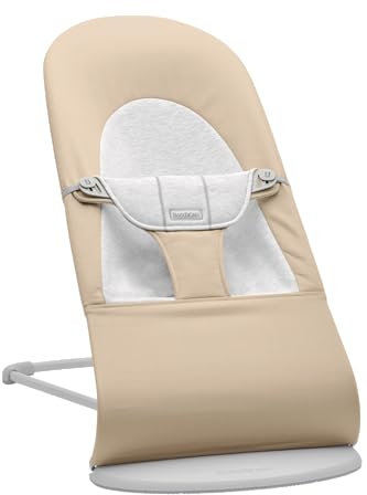 BabyBjörn Babywippe Balance Soft,Gewebt/Jersey, Beige/Grau