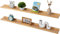 Gieanoo Bilderleiste Holz, 2er-Set 120cm Wandregal Holz Massivholz Schweberegal Rustikale Holzregale mit Lippe Bücherregal Wand Hängeregal Regalbrett für Wohnzimmer Schlafzimmer Badezimer