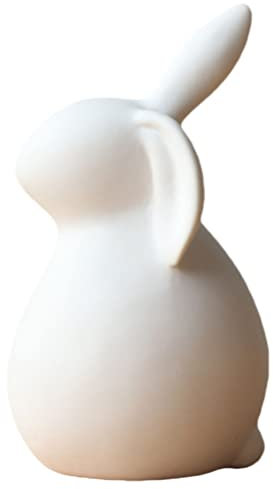 DEARMAMY 1stück Dekoratives Keramik- Ornament Weiß Mini Desktop Deko Für Balkon Und Garten Für Ostern Lernspielzeug