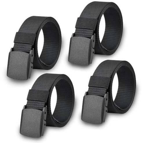 CJBIN Arbeitsgürtel Herren, 4 Stück Gürtel Herren Arbeitsgürtel, 130CM Verstellbarer Outdoor Taktischer Gürtel Herren, Unisex Nylon Canvas Gürtel Arbeitshose für Arbeit und Reisen