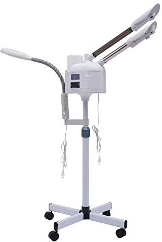 AOOUNGM Gesichtsdampfer 3 in 1 Einstellbar Luftbefeuchter Dampfgerät mit Lupe und kalter Düse,Kosmetikstudio Gesichtssauna Verdampfer Dampf Maschine Spa Luftbefeuchter Schönheit